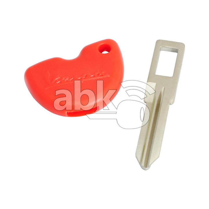 Vespa Piaggio Motorcycle Chip Less Key ZD14R Red - ABK-2854 - ABKEYS.COM