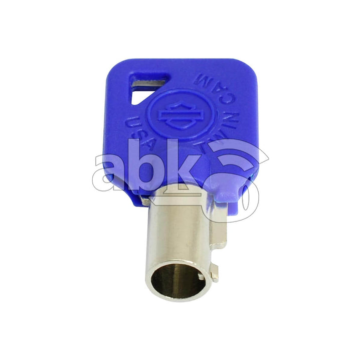 Harley Davidson Motorcycle Chip Less Key CH9T Blue - ABK-2878 - ABKEYS.COM