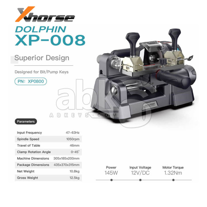 Xhorse Dolphin XP-008 Key Cutting Machine for Special Bit Double Bit Keys XP-008 - ABK-2959 -