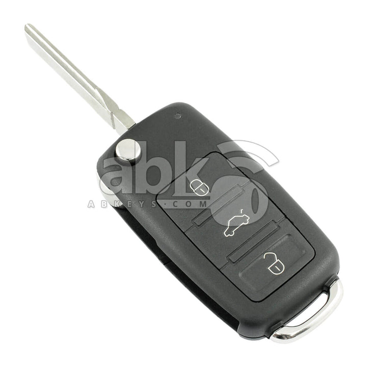 Volkswagen Touareg 2003+ Flip Remote 4Buttons 3D0 959 753 AK 433MHz KR55WK45022 HU66 - ABK-2985 -