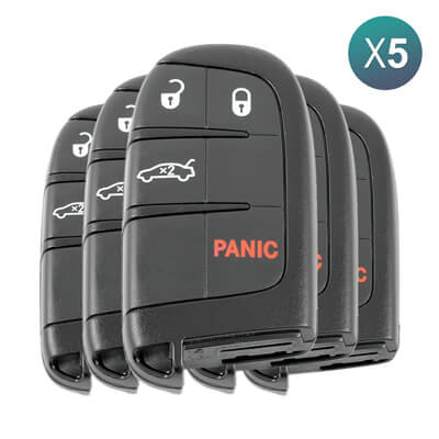 Jeep Grand Cherokee 2014-2021 Llave Inteligente, 4Botones 68143504AC 433MHz, M3N-40821302 5 Uds Lote