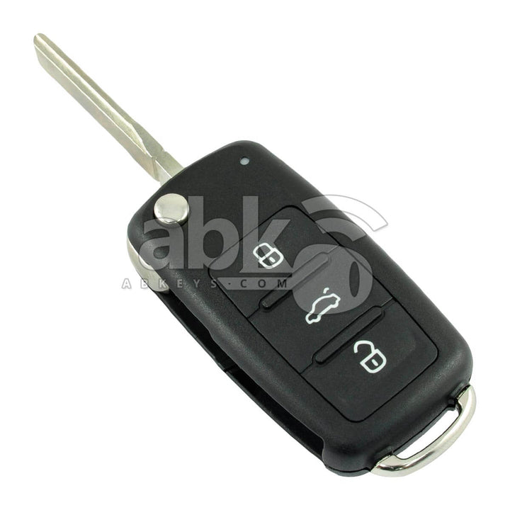 Volkswagen Jetta Tiguan Passat Golf Caddy 2009+ Flip Remote 3Buttons 5K0 837 202 AD 433MHz