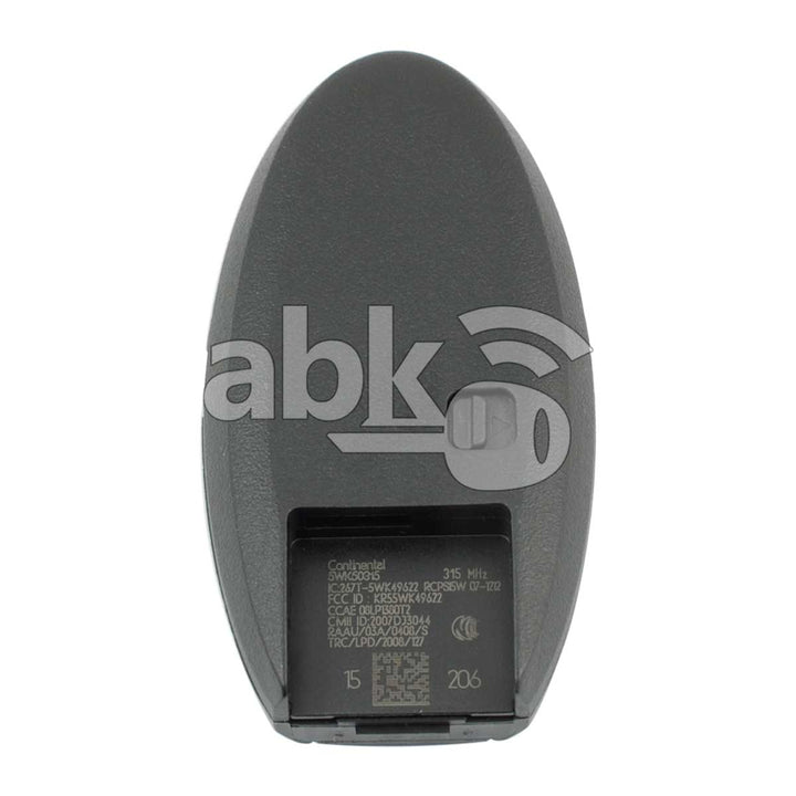 Genuine Infiniti FX35 FX37 FX50 QX70 2010+ Smart Key 4Buttons 285E3-1CA7A 315MHz KR55WK49622 -