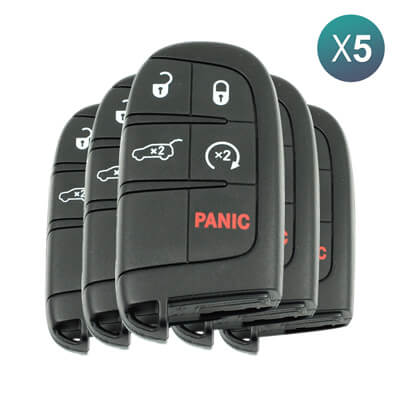 Jeep Grand Cherokee 2014-2021 Clé Intelligente, 5Boutons 68143505AB 433MHz, M3N-40821302 5 pièces Lot