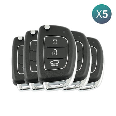 Mando Original Hyundai Santa Fe 2012-2016 Plegable, 3Botones 95430-2W500 433MHz, RKE-4F08 5 Uds Lote