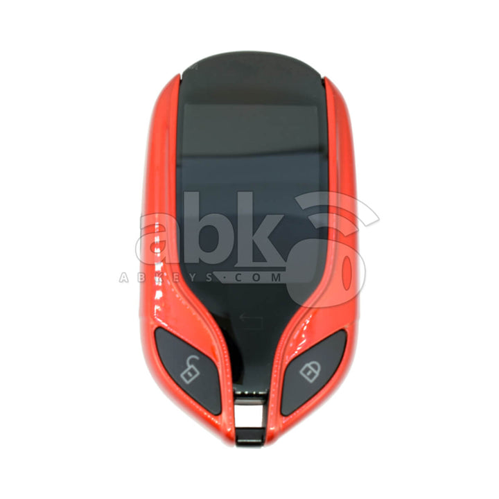 LCD Universal Smart Key with PKE Antenna For All Brands Maserati Style Red Color - ABK-3482-MZ1-RED