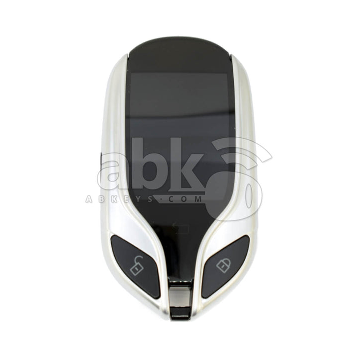 LCD Universal Smart Key with PKE Antenna For All Brands Maserati Style Silver Color -