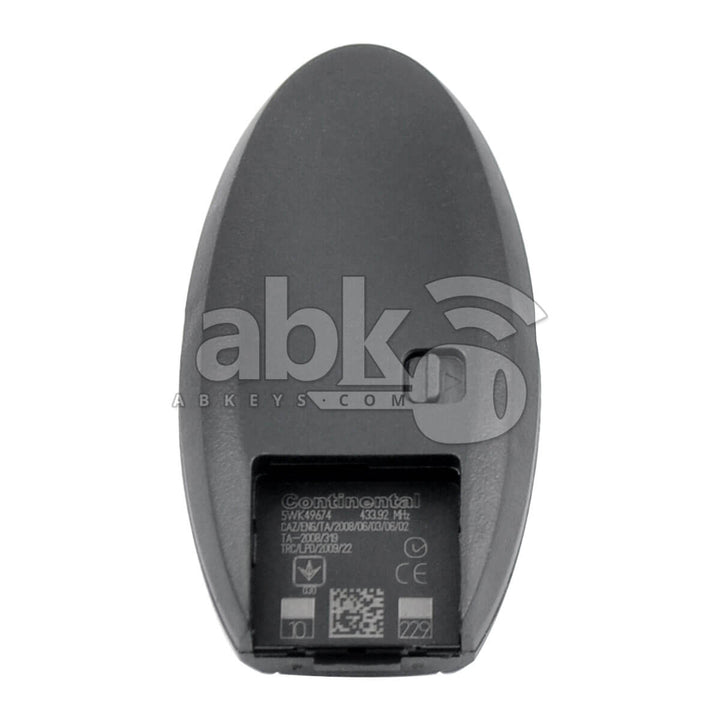 Genuine Infiniti EX35 EX37 2009+ Smart Key 3Buttons 285E3-1BF5A 433MHz 5WK49674 - ABK-3528 -