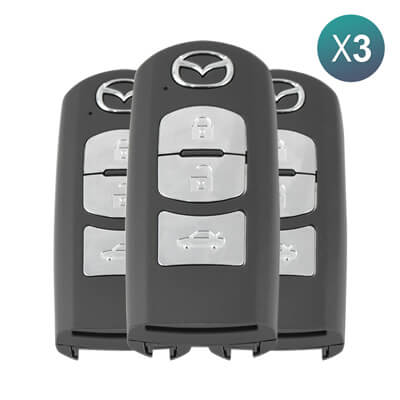 Оригинальный Смарт-Ключ Mazda 3, 6 2014+ 3Кнопки GHY1-67-5DY 433MHz SKE13E-01 3 шт Комплект