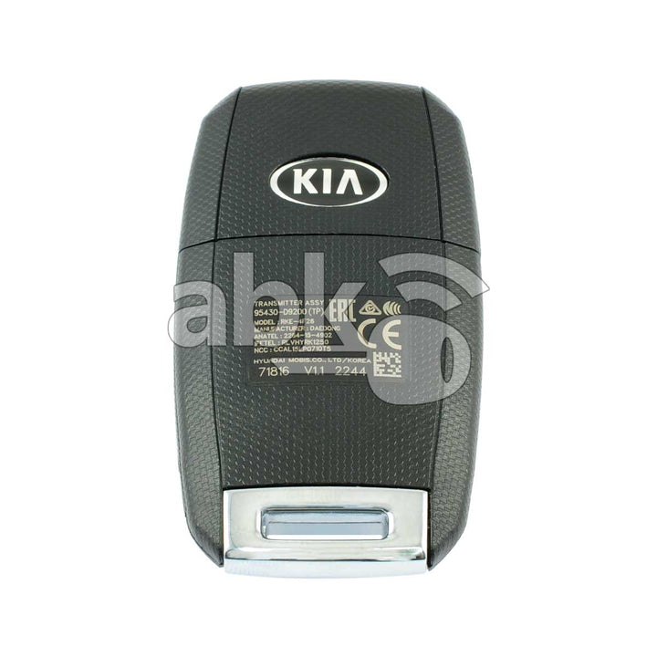 Genuine Kia Sportage 2016+ Flip Remote 3Buttons 95430-D9200 433MHz RKE-4F26 - ABK-3882 - ABKEYS.COM