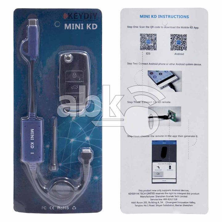 KeyDiy KD Mini Remote Generator Device For Android Smart Phones - ABK-4003 - ABKEYS.COM