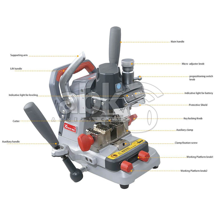 Xhorse Dolphin XP-007 Manual Key Cutting Machine For Laser Dimple and Flat Keys - ABK-4067 -