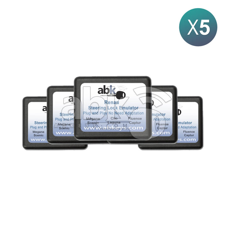 Renault Steering Lock Emulator 5Pcs Bundle For Megane2-3 Clio3-4 Fluence2-3 Laguna2-3 Scenic2-3 Plug