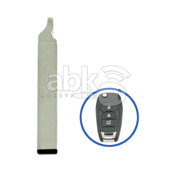 Chevrolet Gmc 2014+ Flip Remote Key Blade HU100 - ABK-4472 - ABKEYS.COM