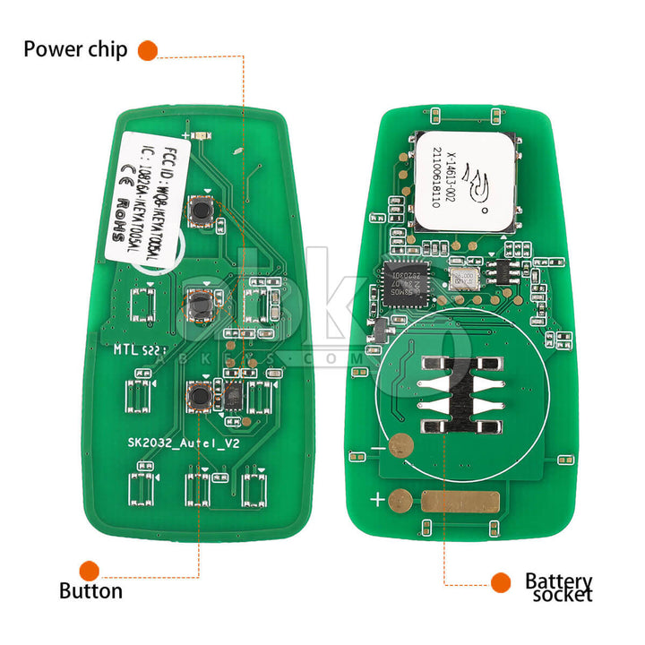 Autel Independent Universal Smart Key 3Buttons IKEYAT003BL - ABK-4478-IKEYAT003BL - ABKEYS.COM