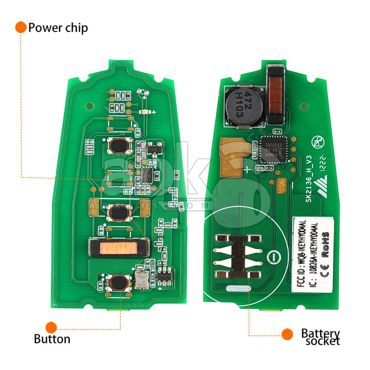 Autel Universal Smart Key 3Buttons Hyundai Style IKEYHY003AL - ABK-4478-IKEYHY003AL - ABKEYS.COM