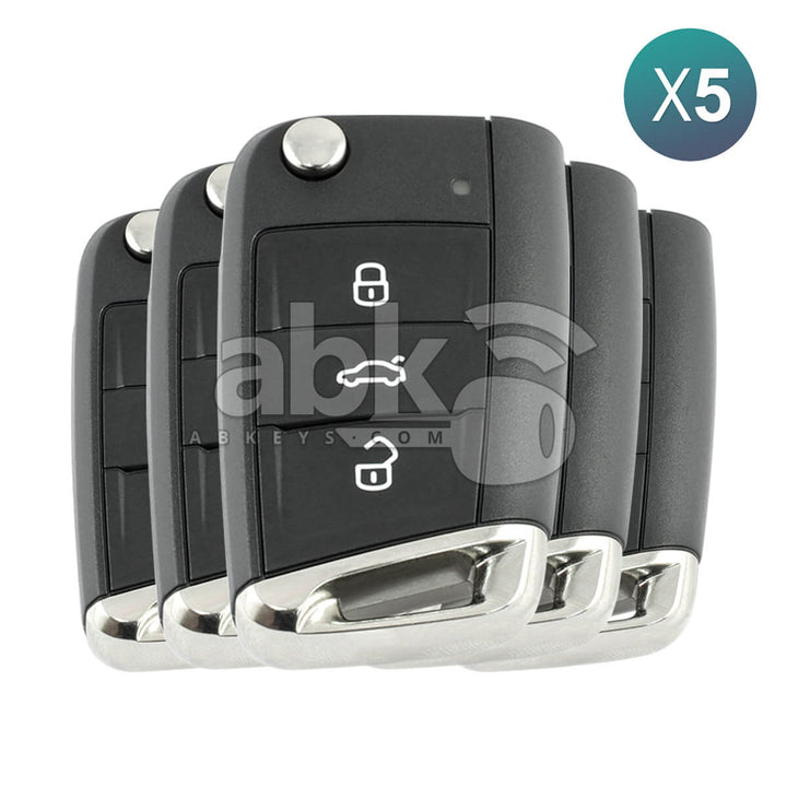 Volkswagen Golf7 2013+ Smart Keys 5Pcs Offer 3Buttons 434MHz 5G0959753AD Keyless Go - ABK-4487-OFF5