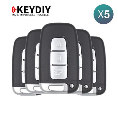 KeyDiy KD Clé Intelligente Série ZB Type Hyundai Avec 3Boutons ZB04-3 5 pièces Lot