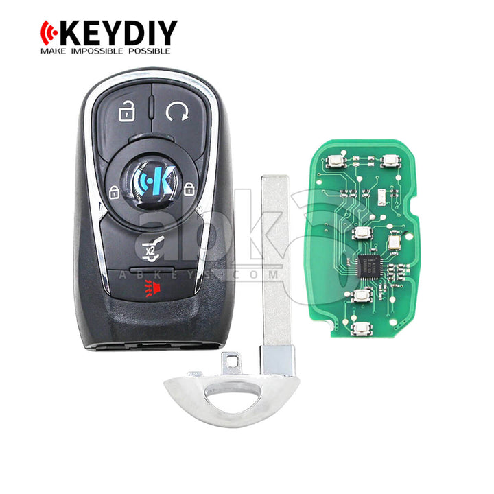 KeyDiy KD Universal Smart key ZB Series GM Type With 5Buttons ZB22-5 - ABK-4499-ZB22-5 - ABKEYS.COM