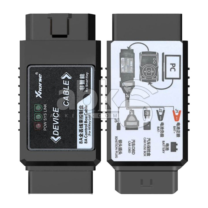 Xhorse Toyota 8A Non-Smart Key Adapter for All Key Lost To use With VVDI2 & Key Tool Max - ABK-4777