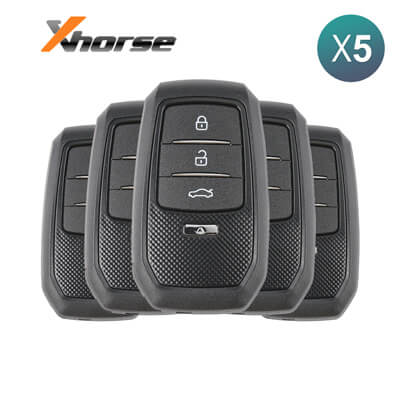 Xhorse Toyota XM38 Llave Inteligente 4Botones Compatible 4D 8A 4A Todo en Uno Con Carcasa de Llave XSTO01EN 5 Uds Lote