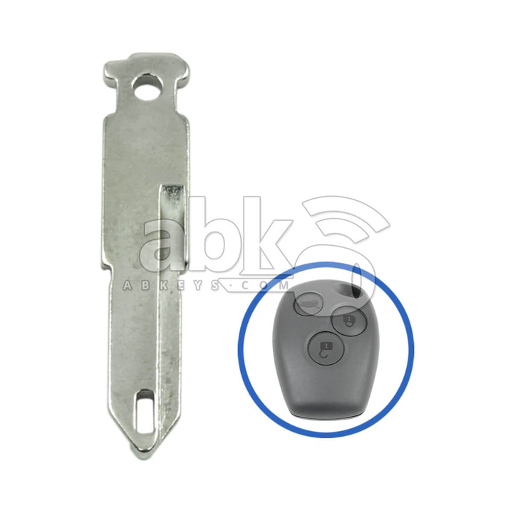 Peugeot 206 Citroen 1999+ Key Head Remote Key Blade NE72 - ABK-675 - ABKEYS.COM