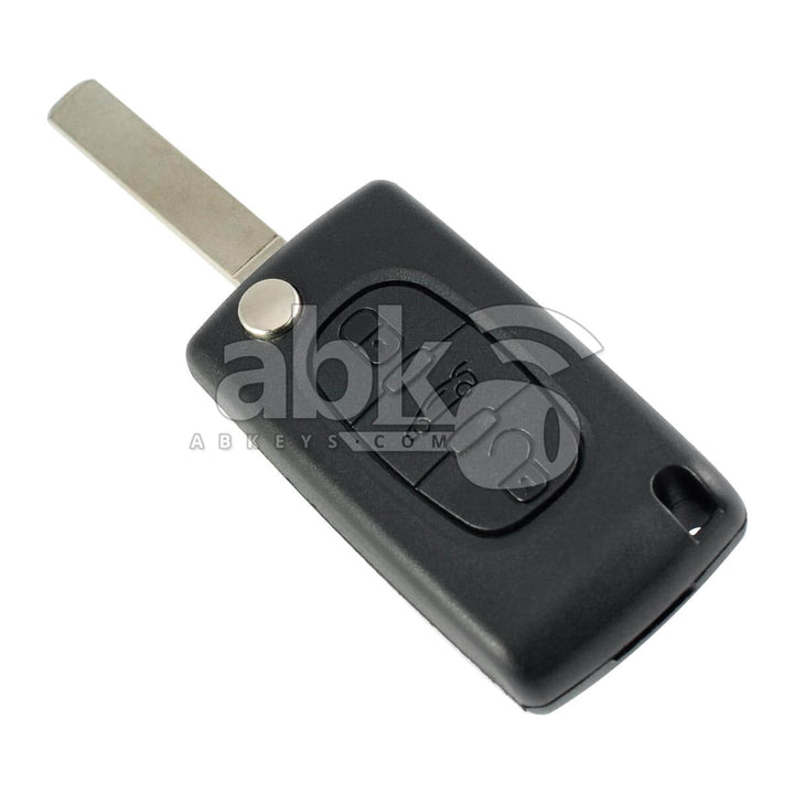 Peugeot 308 408 RCZ 2009+ Flip Remote 3Buttons 6490LQ 433MHz E33C1002 VA2 - ABK-850 - ABKEYS.COM