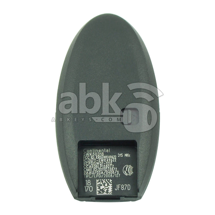 Genuine Nissan GTR 2019+ Smart Key 4Buttons 285E3-JF87D 315MHz KR55WK49622 - ABK-978 - ABKEYS.COM