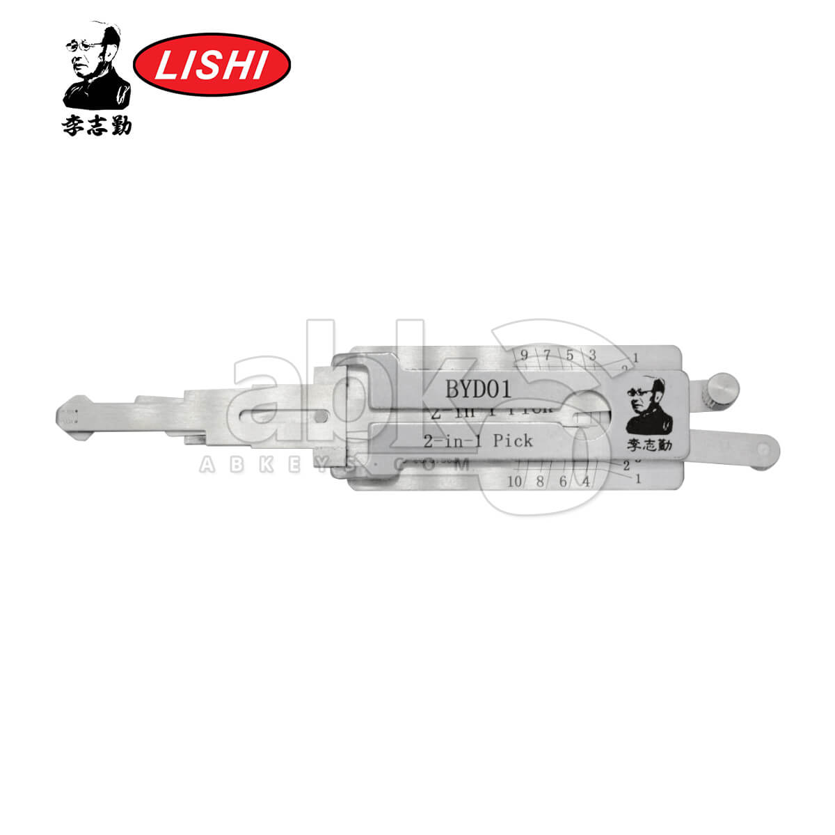 Original Lishi BYD01 2 in 1 Pick & Decoder for BYD Tool   ABK 1002 ABKEYS