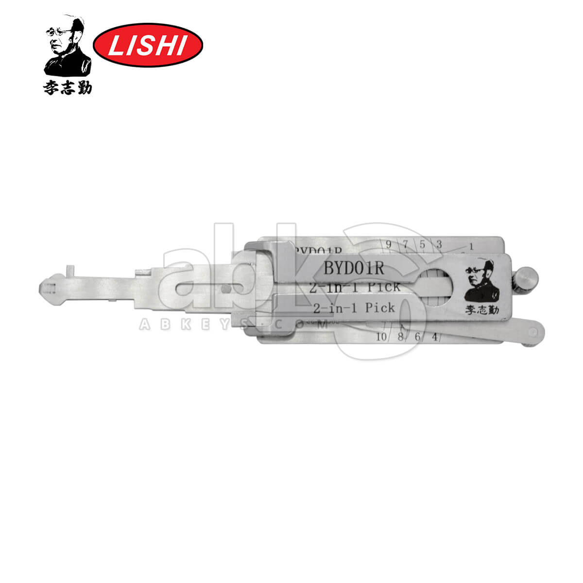 Original Lishi BYD01R 2 in 1 Pick & Decoder for BYD Tool   ABK 1003 ABKEYS