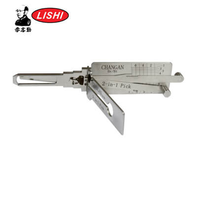 Original Lishi Changan Crochetage et Décodeur 2-en-1 pour Outil Lishi Clé Laser