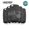 KeyDiy KD Universal Remote B Series Volkswagen Type With 2Buttons B01-2 25Pcs Bundle -