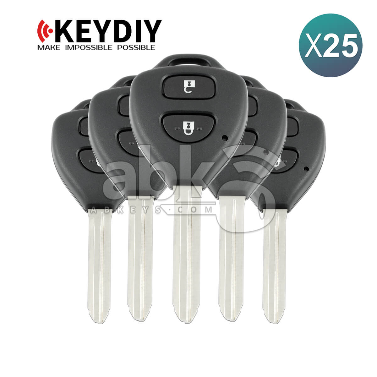 KeyDiy KD Universal Remote B Series Toyota Type With 2Buttons B05-2 25Pcs Bundle -