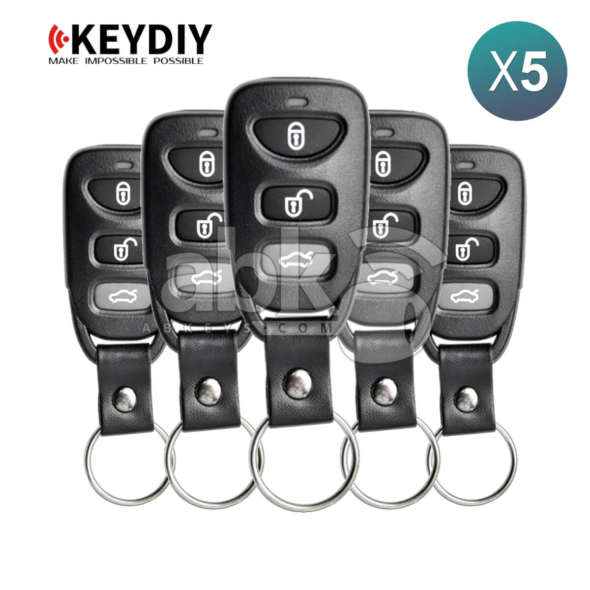 KeyDiy KD Universal Remote B Series Hyundai Kia Type With 4Buttons B09-4 5Pcs Bundle