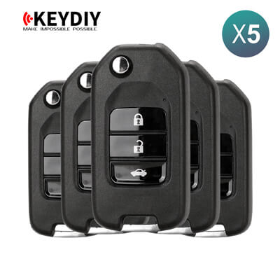 KeyDiy KD Mando Universal Serie B Tipo Honda Con 3Botones B10-3 5 Uds Lote