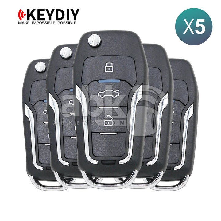 KeyDiy KD Universal Remote B Series Ford Type With 3Buttons B12-3 5Pcs Bundle - ABK-1010-B12-3-OFF5