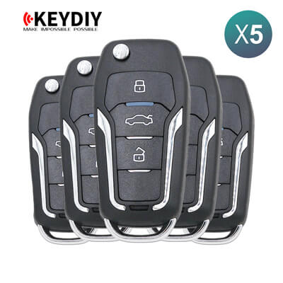 KeyDiy KD Mando Universal Serie B Tipo Ford Con 3Botones B12-3 5 Uds Lote