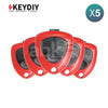 KeyDiy KD Universal Remote B Series Ferrari Type With 3Buttons B17 5Pcs Bundle - ABK - 1010 - B17