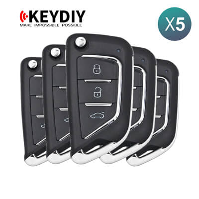 KeyDiy KD Télécommande Universelle Série B Type Cadillac Avec 3Boutons B21-3 5 pièces Lot