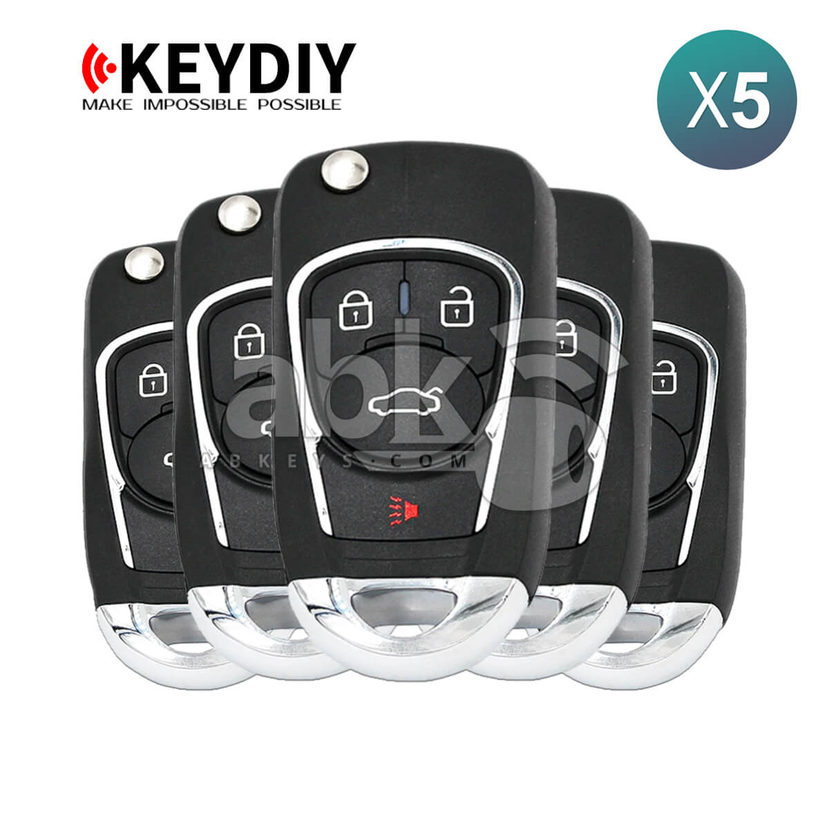 KeyDiy KD Universal Remote B Series GM Type With 4Buttons B22-4 5Pcs Bundle - ABK-1010-B22-4-OFF5