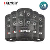 KeyDiy KD Universal Remote B Series Garage Type With 4Buttons B32 5Pcs Bundle - ABK - 1010 - B32