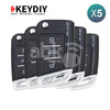 KeyDiy KD Universal Remote NB Series Volkswagen Type With 3Buttons NB15 5Pcs Bundle - ABK - 1011