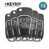 KeyDiy KD Universal Remote NB Series GM Type With 3Buttons NB22-3 5Pcs Bundle