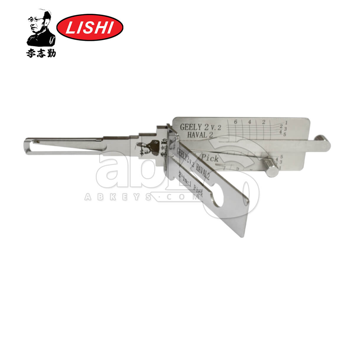 Original Lishi Geely   Haval V2 2 in 1 Pick & Decoder Lishi Tool   ABK 1014   ABKEYS