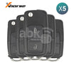 Xhorse VVDI Key Tool Volkswagen Style Wired Flip Remote 2Buttons XKB508EN 5Pcs Bundle - ABK - 1015