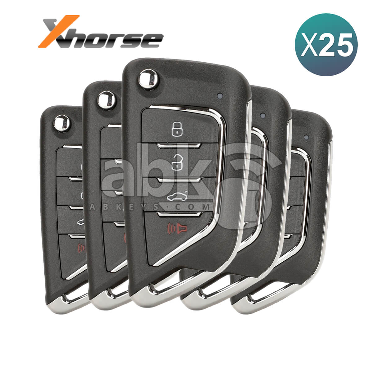 Xhorse VVDI Key Tool Cadillac Style Wired Flip Remote 4Buttons XKCD02EN 25Pcs Bundle  
