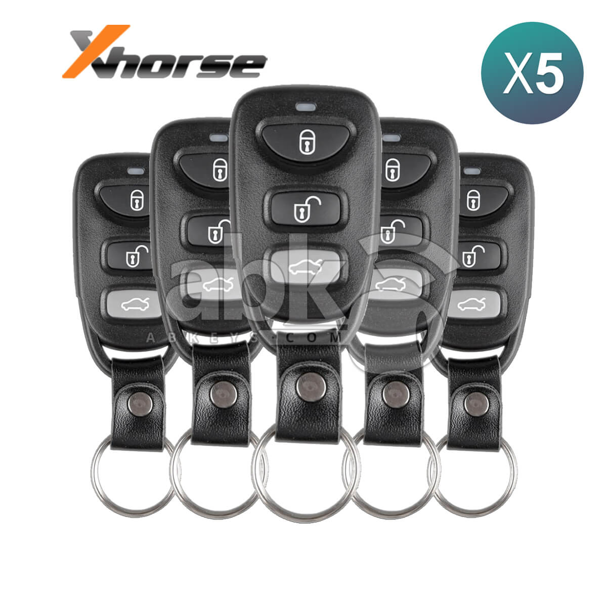 Xhorse VVDI Key Tool Hyundai Kia Style Wired Remote Control 4Buttons XKHY01EN 5Pcs Bundle   ABK