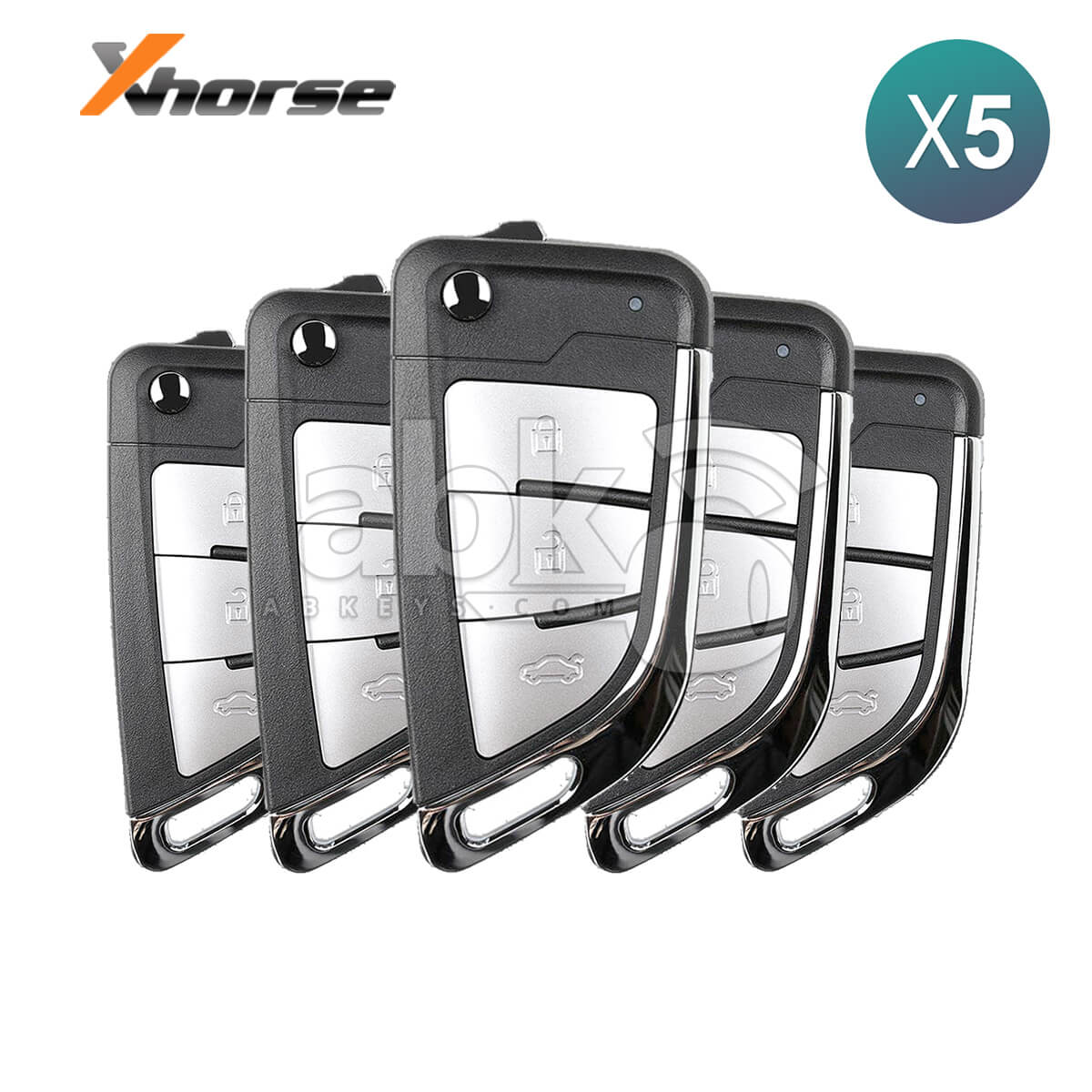 Xhorse VVDI Key Tool Bmw Style Wired Remote 3Buttons XKKF21EN 5Pcs Bundle   ABK 1015 XKKF21EN OFF5