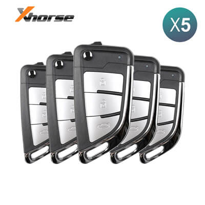 Xhorse VVDI Outil de Clé Style BMW Télécommande Filaire 3Boutons XKKF21EN 5 pièces Lot