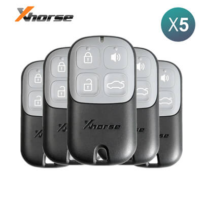 Xhorse VVDI Télécommande Filaire 4Boutons XKXH00EN 5 pièces Lot